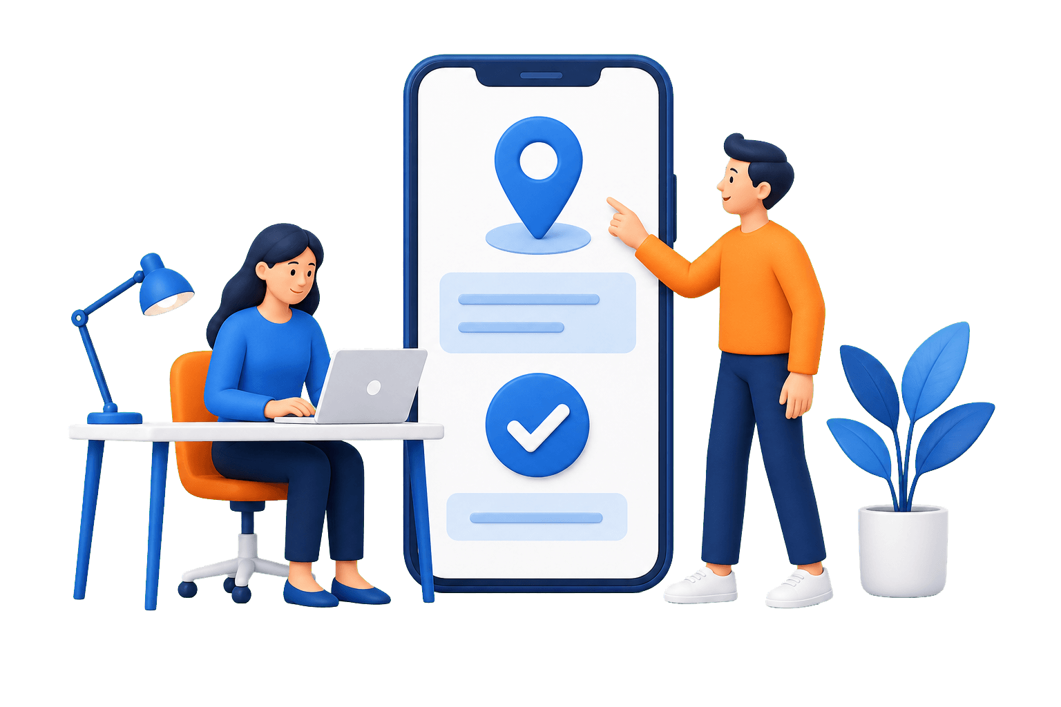 Online application assistance illustration
